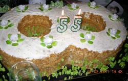 Honey cake for my grandparents 55 wedding 
(2011 February)
