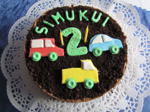My little son’s 2nd birthday cake
(2014 April)