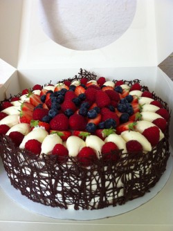 Birthday cake with berries