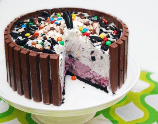 Candy ice cream cake