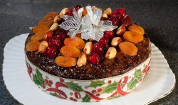 Christmas cake with nuts