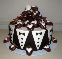 Strawberry grooms cake