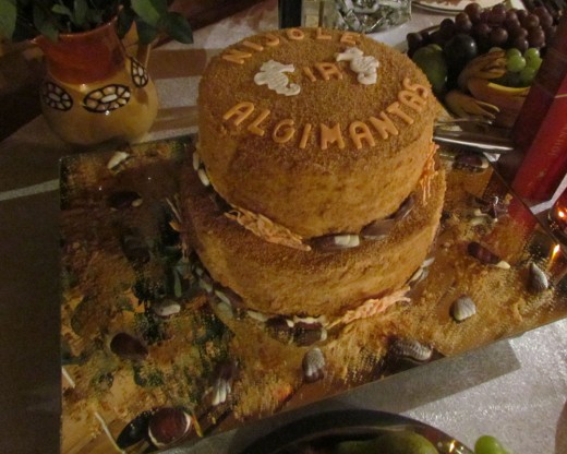 My parent’s Coral wedding cake(2014 September)