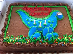 Birthday dinosaur cake