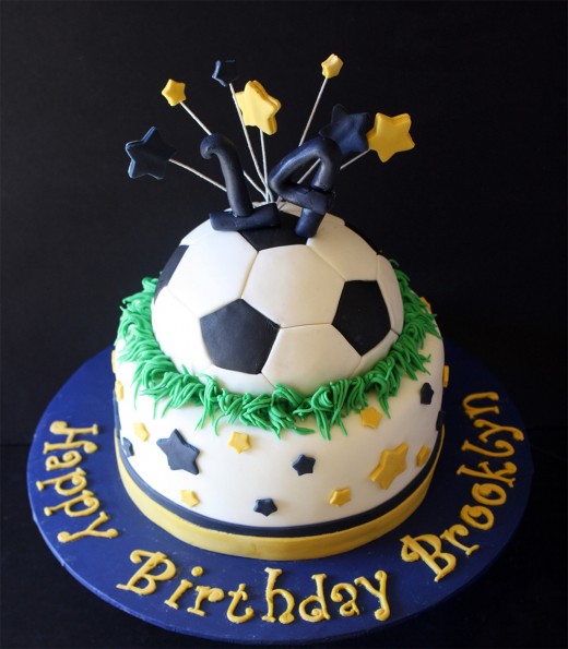 Birthday football cake