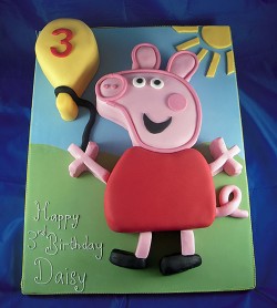 Birthday Peppa pig cake
