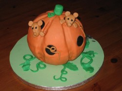 Birthday pumpkin cake