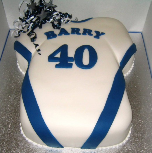 Blue football shirt cake