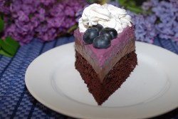 Blueberry cake piece