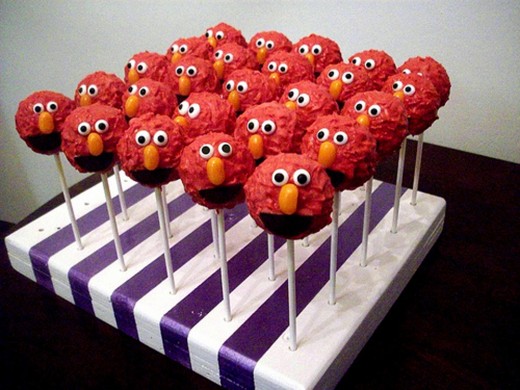 Cake pops Elmo