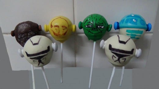 Cake pops for lego birthday