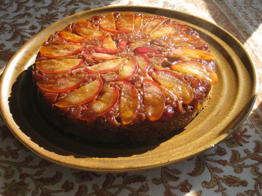 Cake with rhubarb