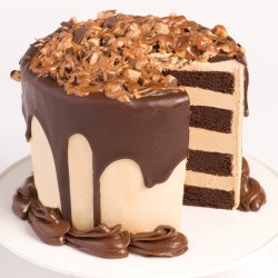 Chocolate cake with caramel