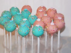 Christening cake pops