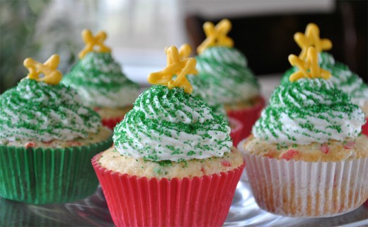 Christmas cupcakes with star