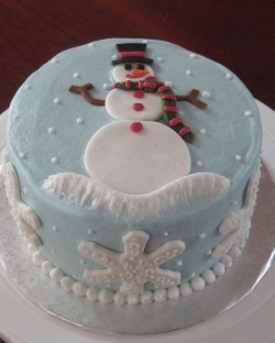 Christmas snowman Cake