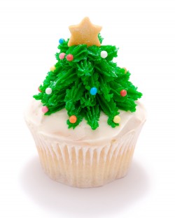 Christmas tree cupceke