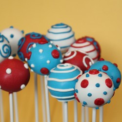 Colored Birthday cake pops