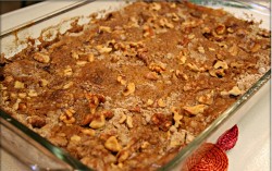 Dump cake with nuts