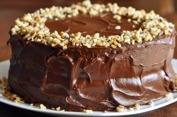 Eggless cake with chocolate
