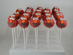 Elmo cake pops