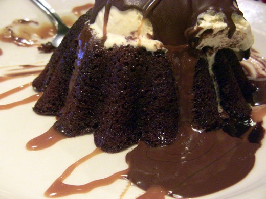 Lava cake with chocolate