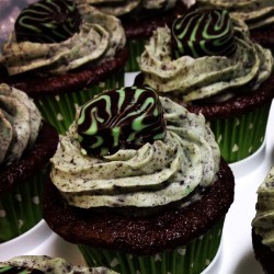 Mint Oreo cupcake