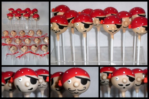 Pirate cake pops