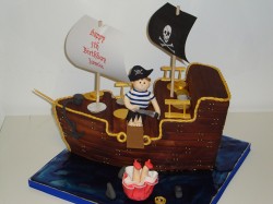 Pirate ship cake