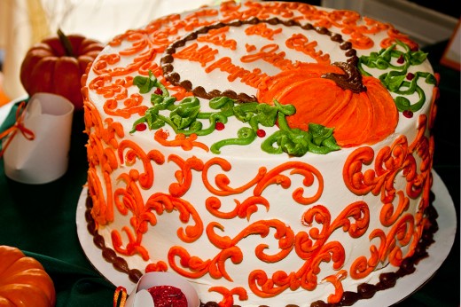Pumpkin cake decorations