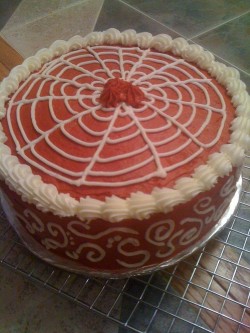 Red velvet web cake