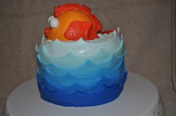 Sea and fish cake
