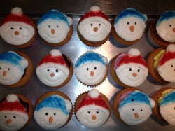 Snowman cupcake