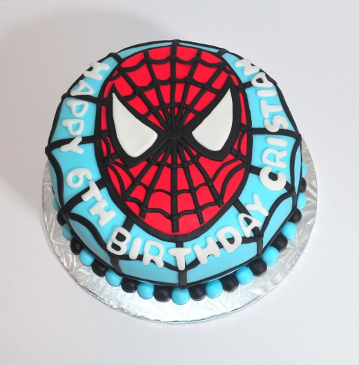 Spider Man face cake