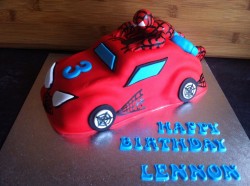 Spider Man car cake