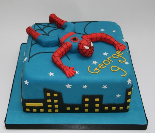 Spider Man city cake