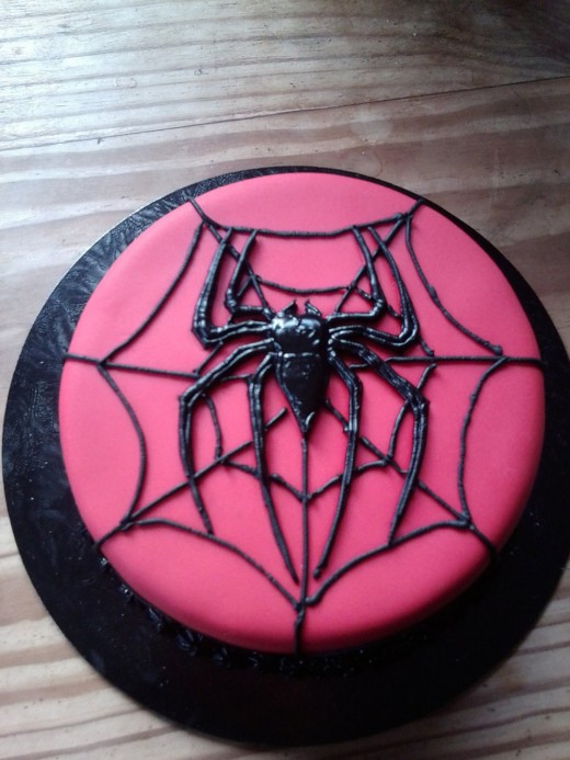 Spider Man web cake