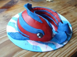 Striped fish cake