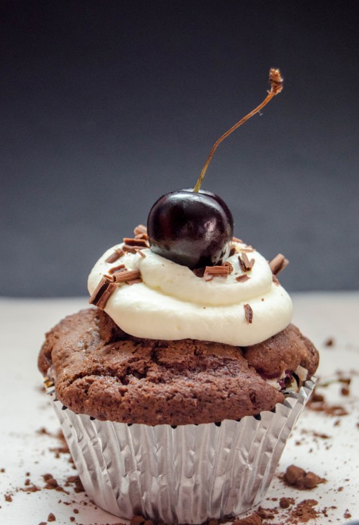 Tasty Black Forest cupcake