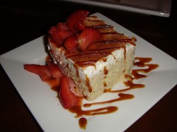 Tres leches strawberry cake