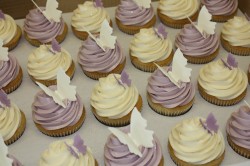 Wedding cupcakes with butterflies