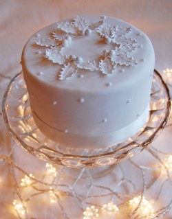 White Christmas cake