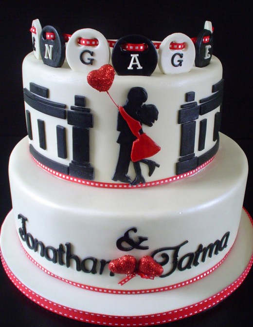 Amazing 2 tier engagement cake