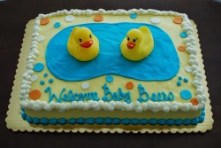 Baby shower cake with ducks