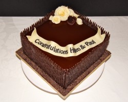 Chocolate engagement cake