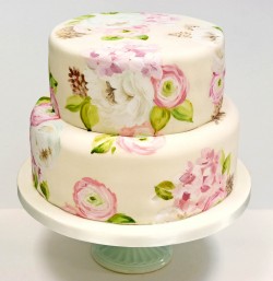 Floral wedding cake