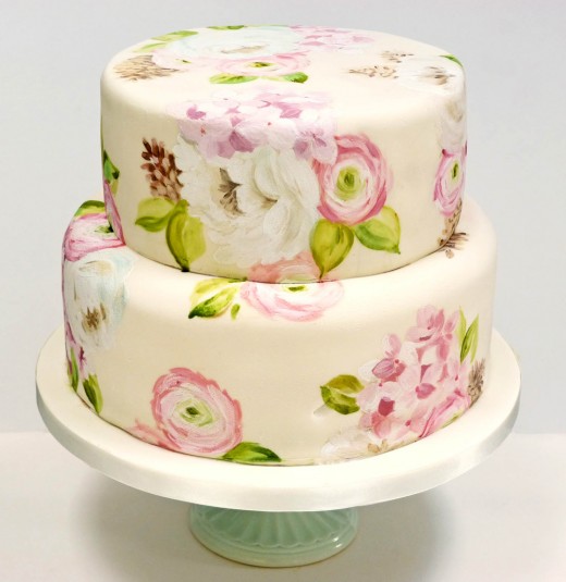 Floral wedding cake