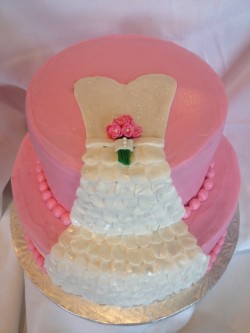 Pink bridal shower cake