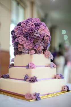Violet wedding cake
