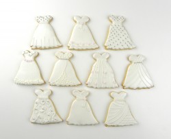 Wedding dress cookies